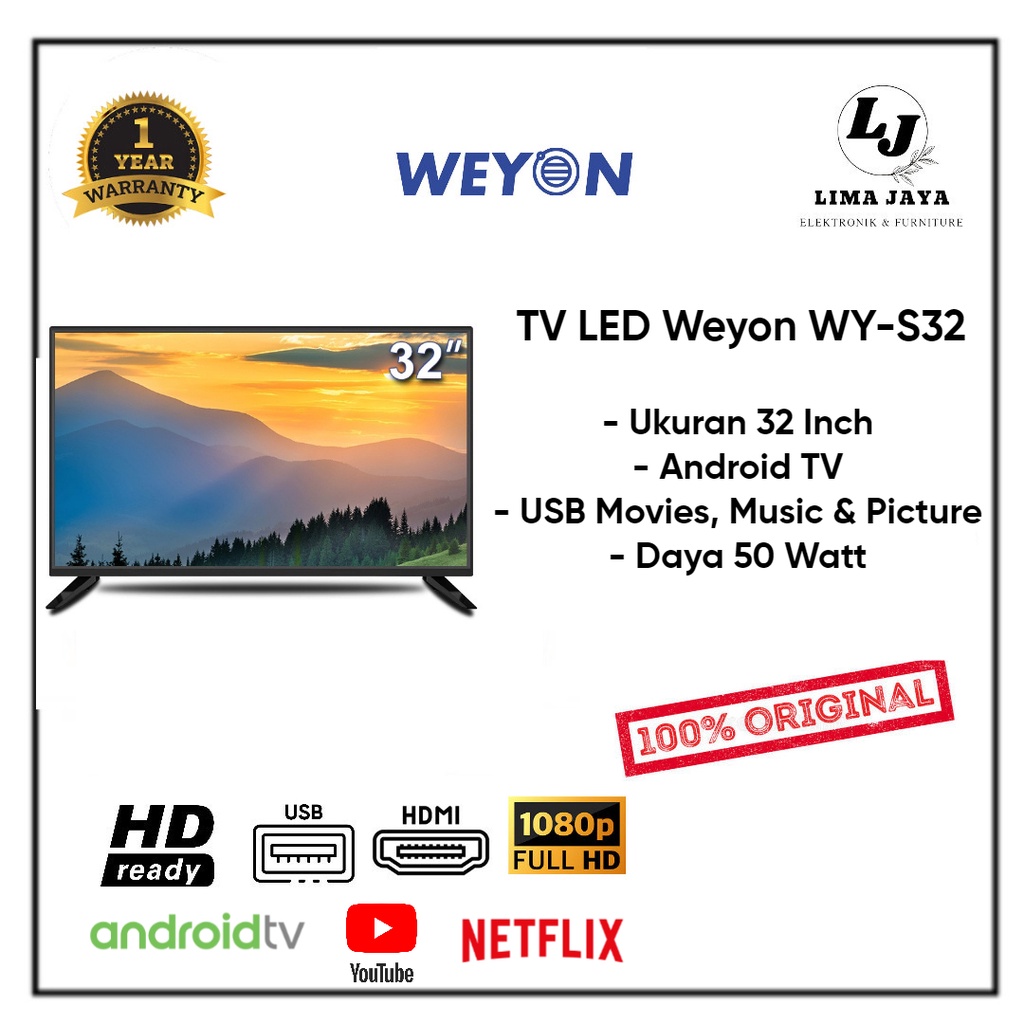 Weyon TV LED WY-S32 Android TV LED Weyon 32 Inch