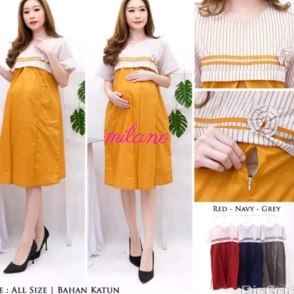 ♬ BUTIK.AZZAHRA88 DRESS HAMIL DAISY ♨