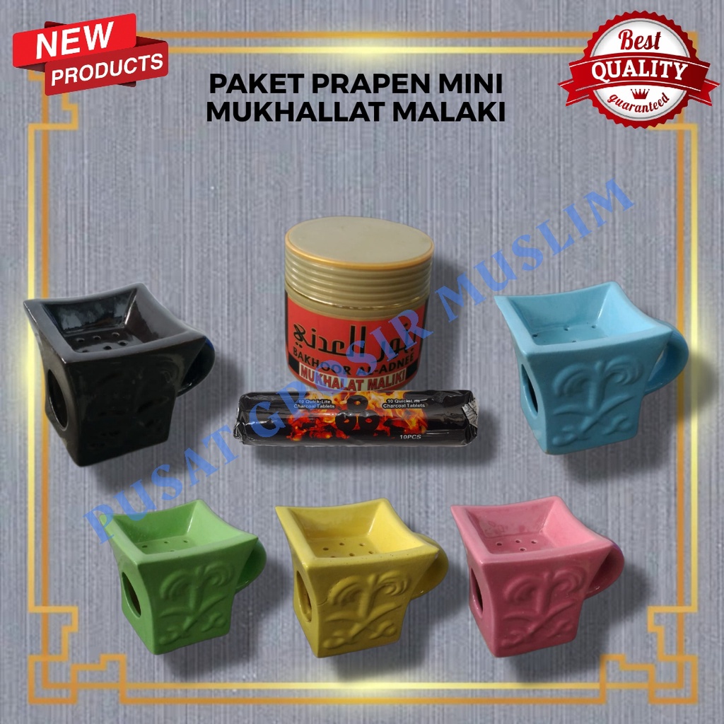 Promo Paket Buhur Al Adnee Bakaran Dupa Keramik Mini + Arang Briket