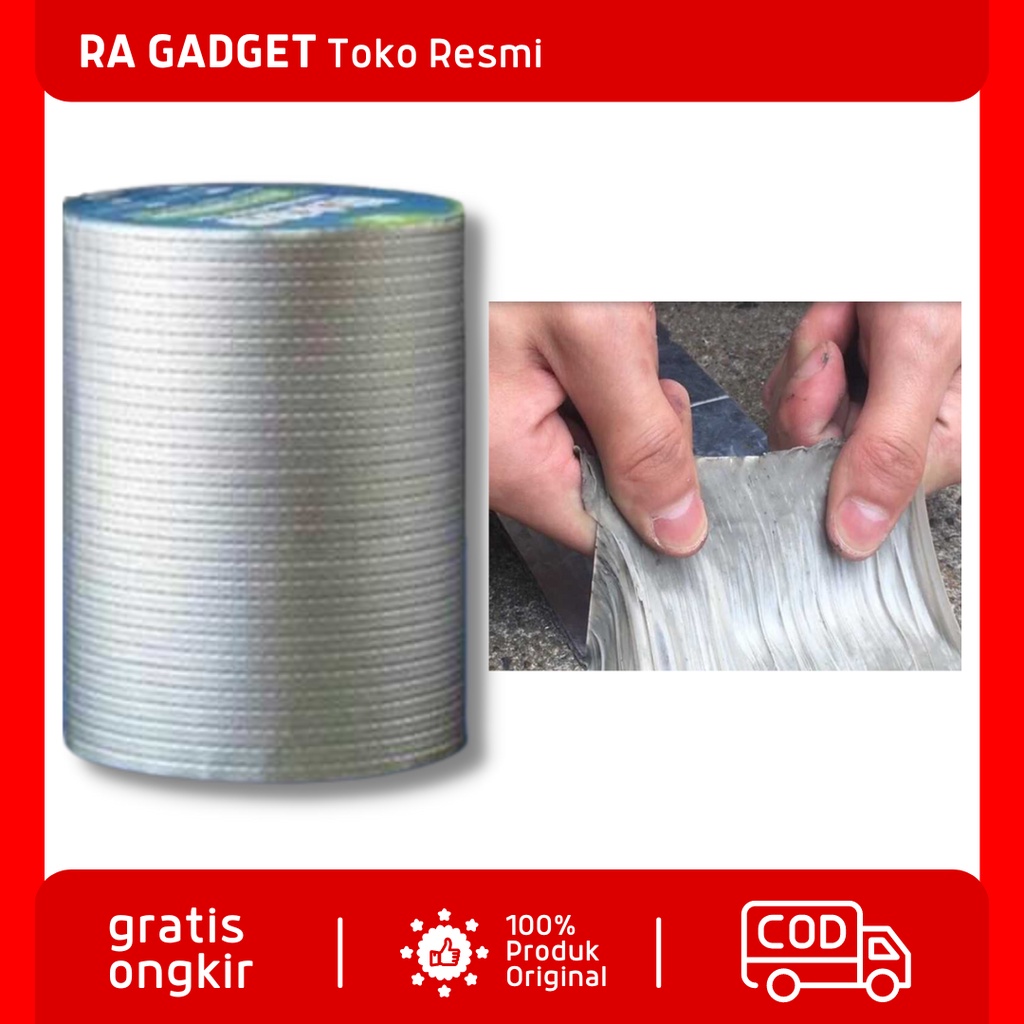 Lakban Aluminium Foil Adhesive Super Strong / Lakban Anti Bocor Waterproof Perekat Lem Tape Ajaib Al