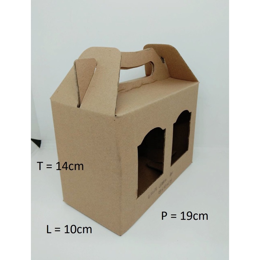

5pcs GABLE BOX 19X10X14 CM E-FLUTE LOBANG 2