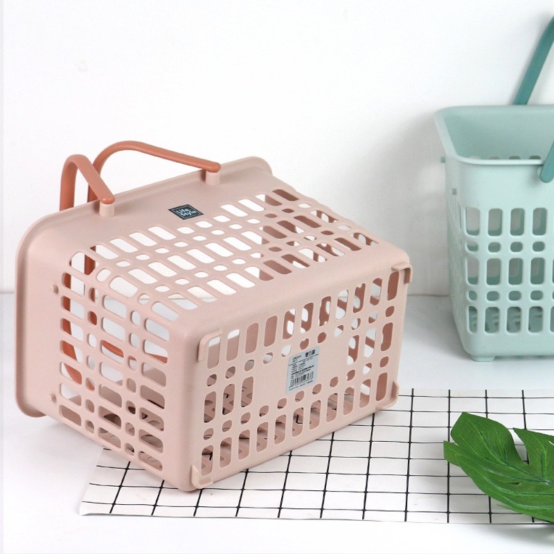 FYGALERY HL0348 Keranjang Plastik Serbaguna Dengan Pegangan Keranjang Penyimpanan Buah Sayur Tempat Sabun Mandi Box Storage Basket With Handles Multifungsi