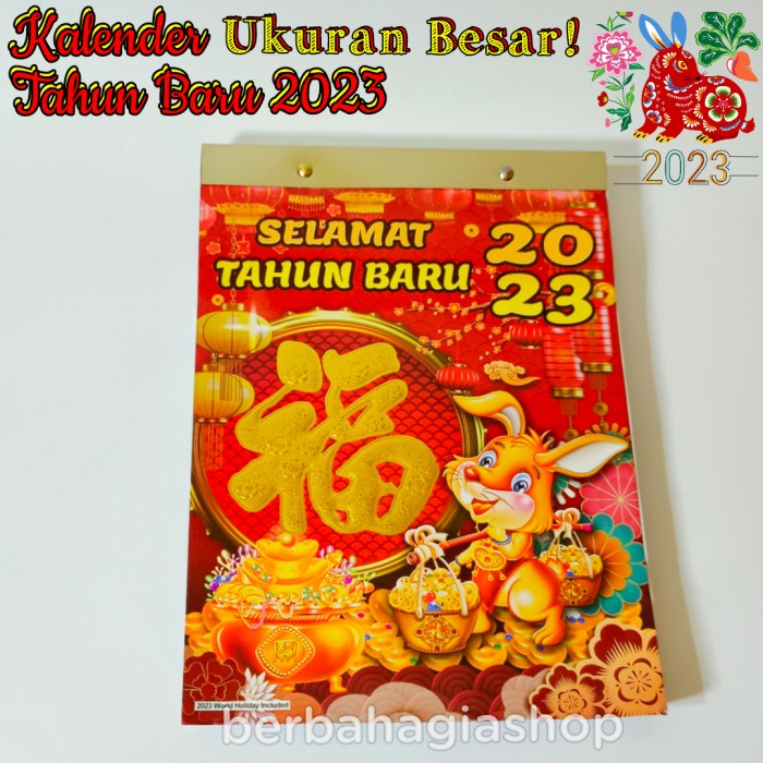 

Kalender Chinese Cina Harian Sobek Tahun 2023 Ukuran Jumbo Besar Lokal Star Seller