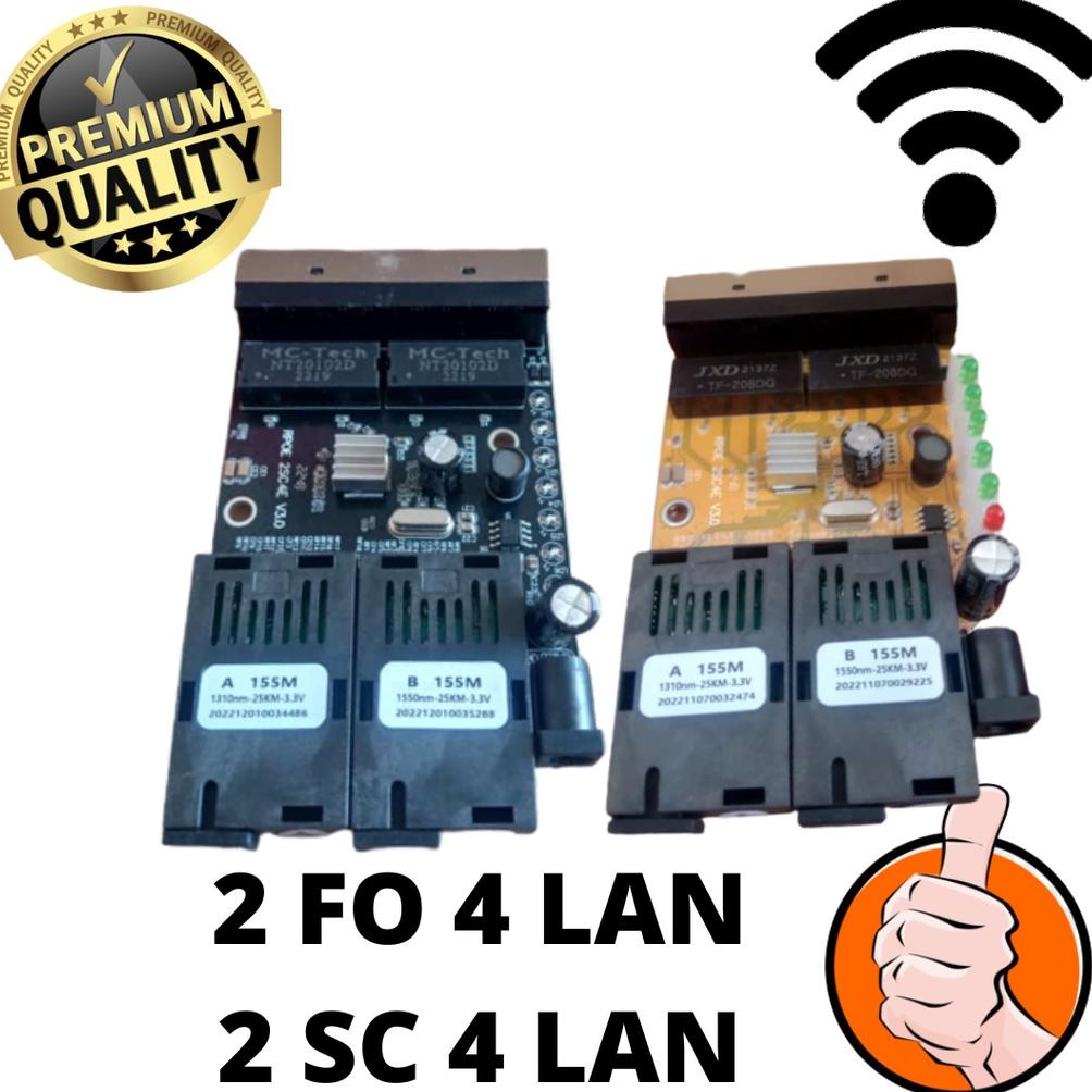 KONVERTER 2 FO 4 LAN PCB