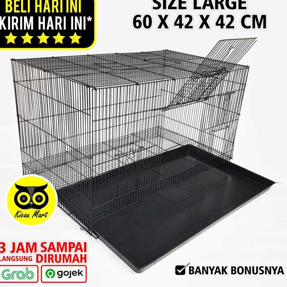 REKOMENDASI KANDANG HEWAN SANGKAR UMBARAN KANDANG BURUNG TERNAK LOVEBIRD KENARI PARKIT FINCH SIZE L 