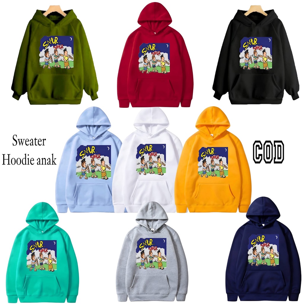 Hzl_outfit Hoodie Sweater Anak Uniseks Starnight Sahur Sahur... S,M,L,XL