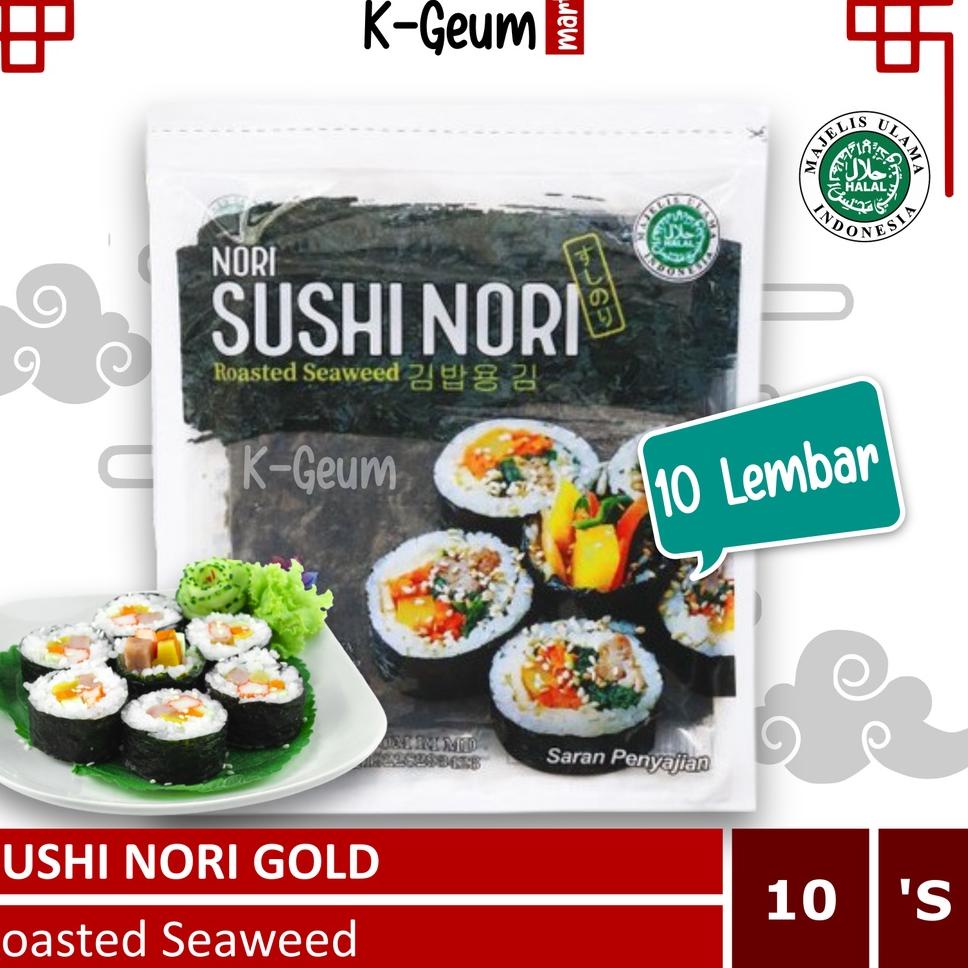 

Hot Product Sushi Nori 10 Lembar | Gimbap Kimbap Korea Rumput Laut Roasted Halal