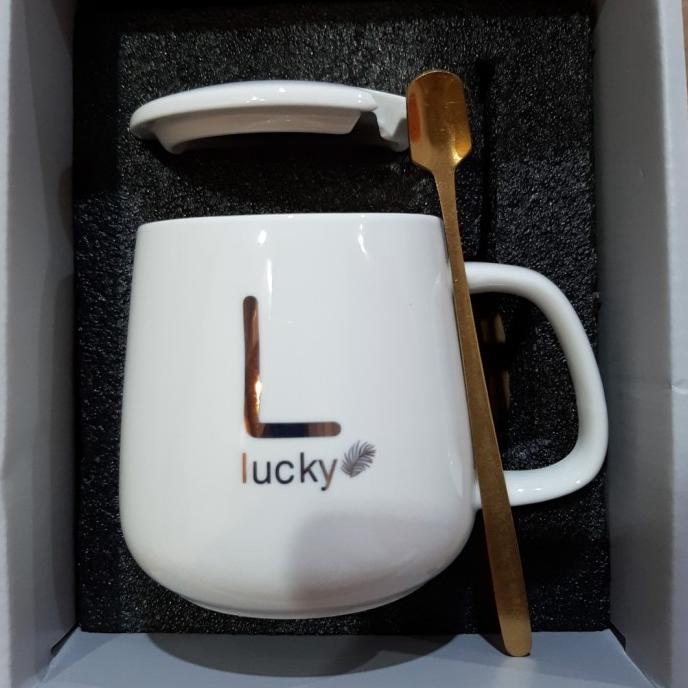 Gelas Keramik Set Anti Panas Putih Hampers Idul Fitri Eid Mubarak