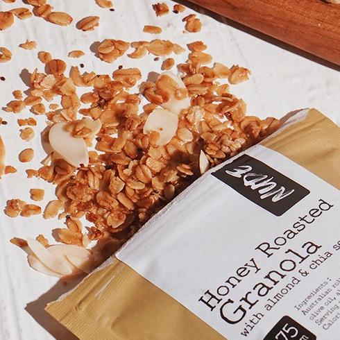 

➸ NUDE - Honey Roasted Granola with Almond Slices 175g - NO ADDED SUGAR ➹