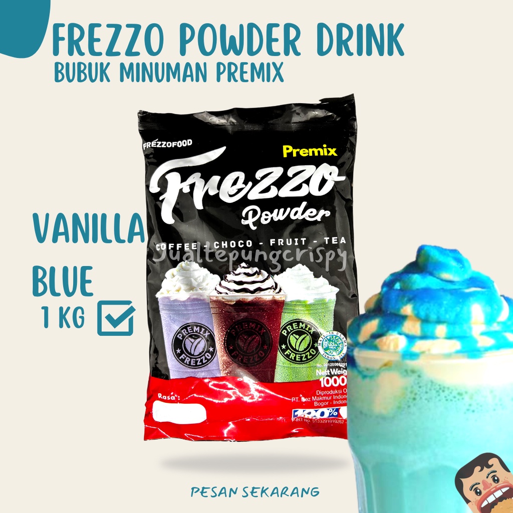 Frezzo Rasa Vanilla Blue Powder Bubuk Minuman Bubble Drink Kemasan 1KG