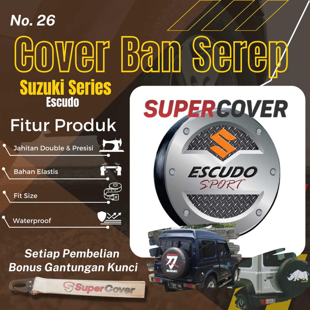 Sarung Ban Serep Suzuki Escudo Cover Ban Serep Kulit Sintetis Suzuki Escudo 26 Penutup Pelindung Sel