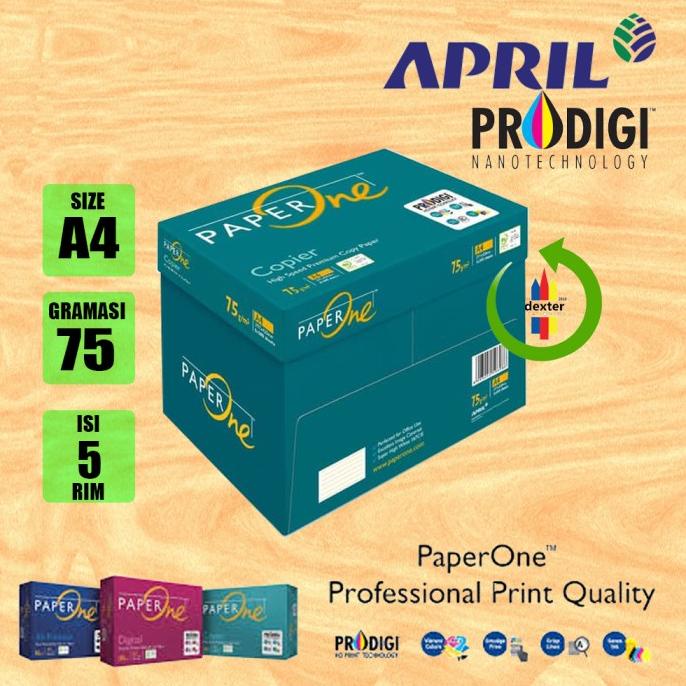 

(5 RIM) 1 BOX KERTAS A4 75GR PAPERONE BMO/ COPYPAPER A4 70GR IK