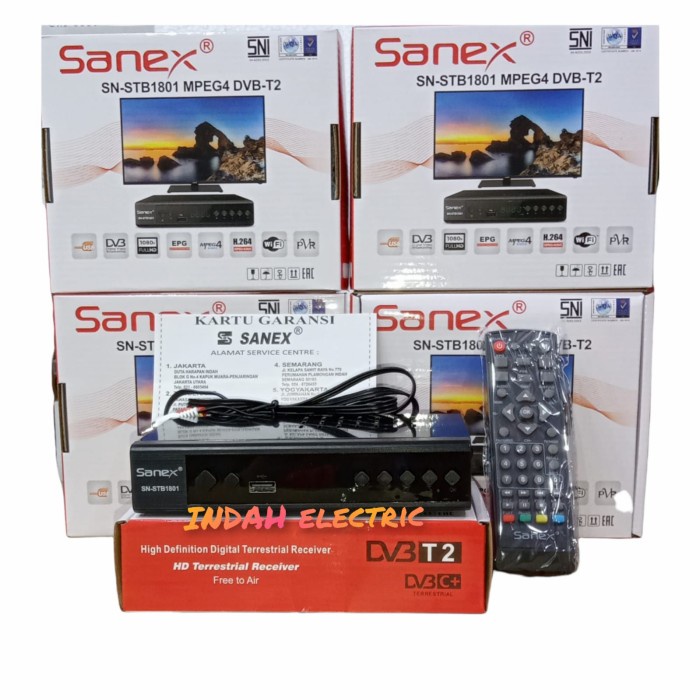 Set Top Box Sanex DVB T2 / Receiver Penerima Siaran TV Digital Sanex murah