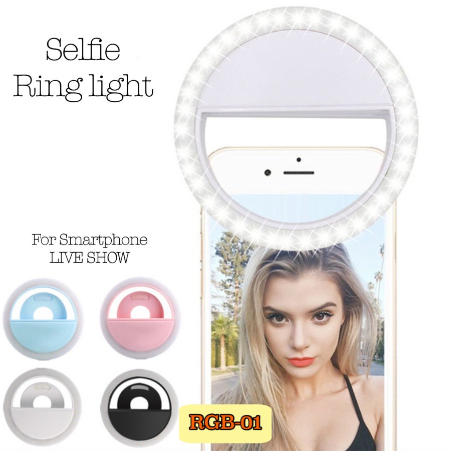 RGB-01 Mobile Phone LED Selfie Ring Light for iPhone / Android / iPad