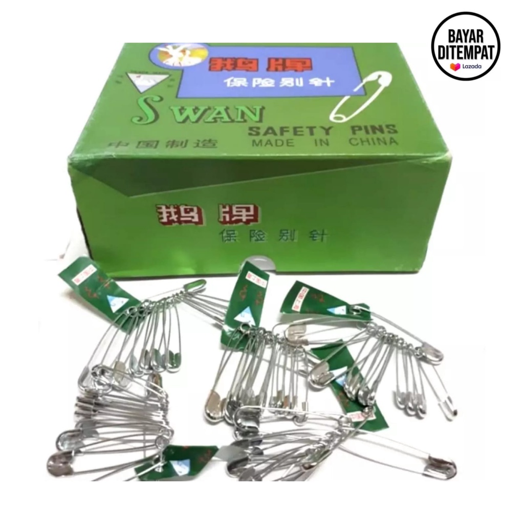 Peniti LSwan Safety Pins Import Qualitas Bagus Isi 12 pcs