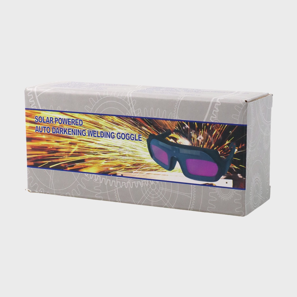 Kacamata Las Otomatis Auto Darkening Soldering Googles - Black(CoverAbu-abu)