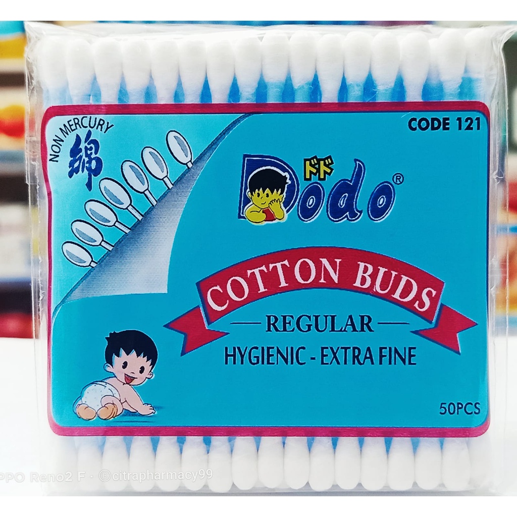 Dodo Cotton Buds Kid Hygiene Extra Fine Isi 50pcs - Pembersih Telinga Anak dan Dewasa