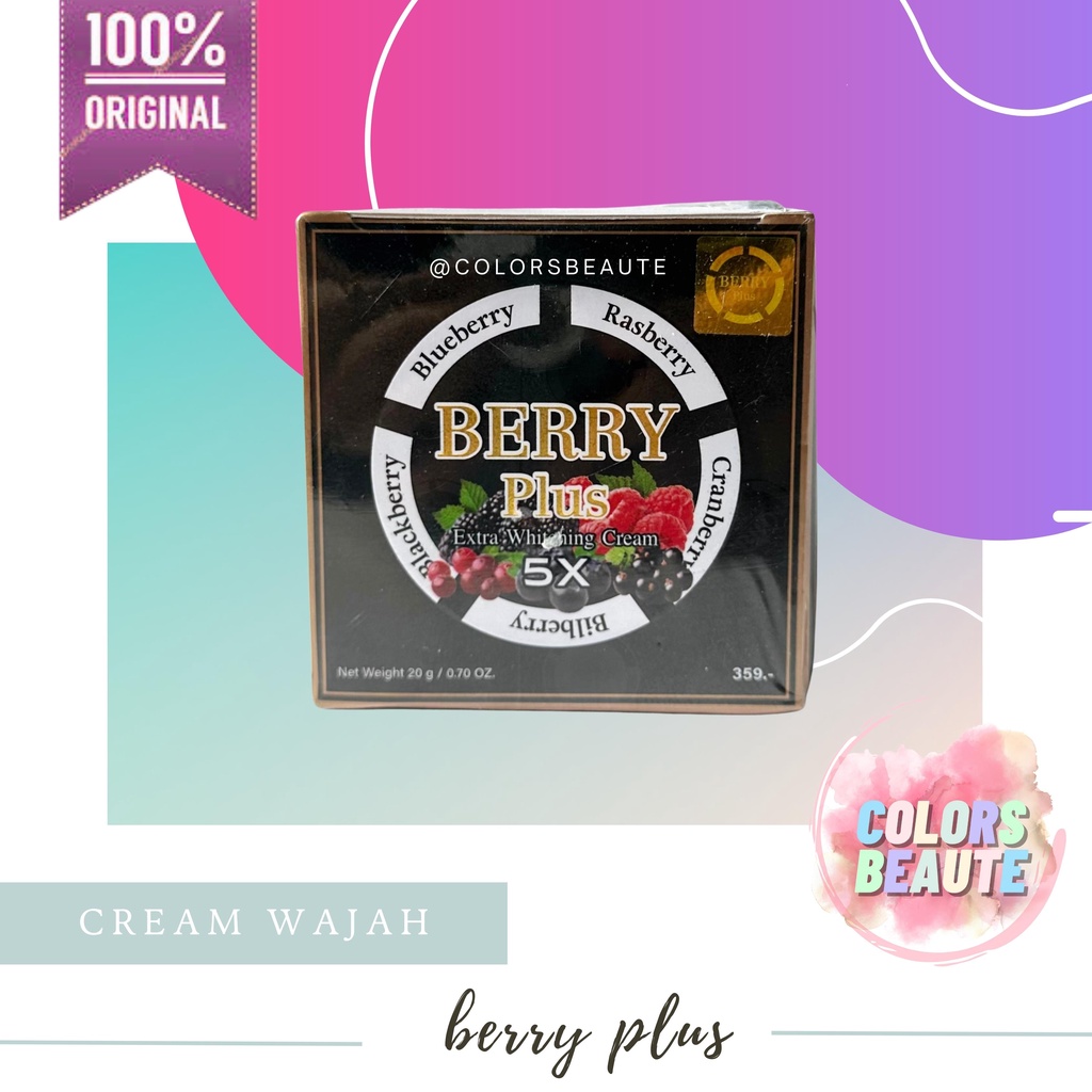 BERRY PLUS Extra Whitening Cream 5X / cream 4k / cream jerawat / krim penghilang noda jerawat, flek 