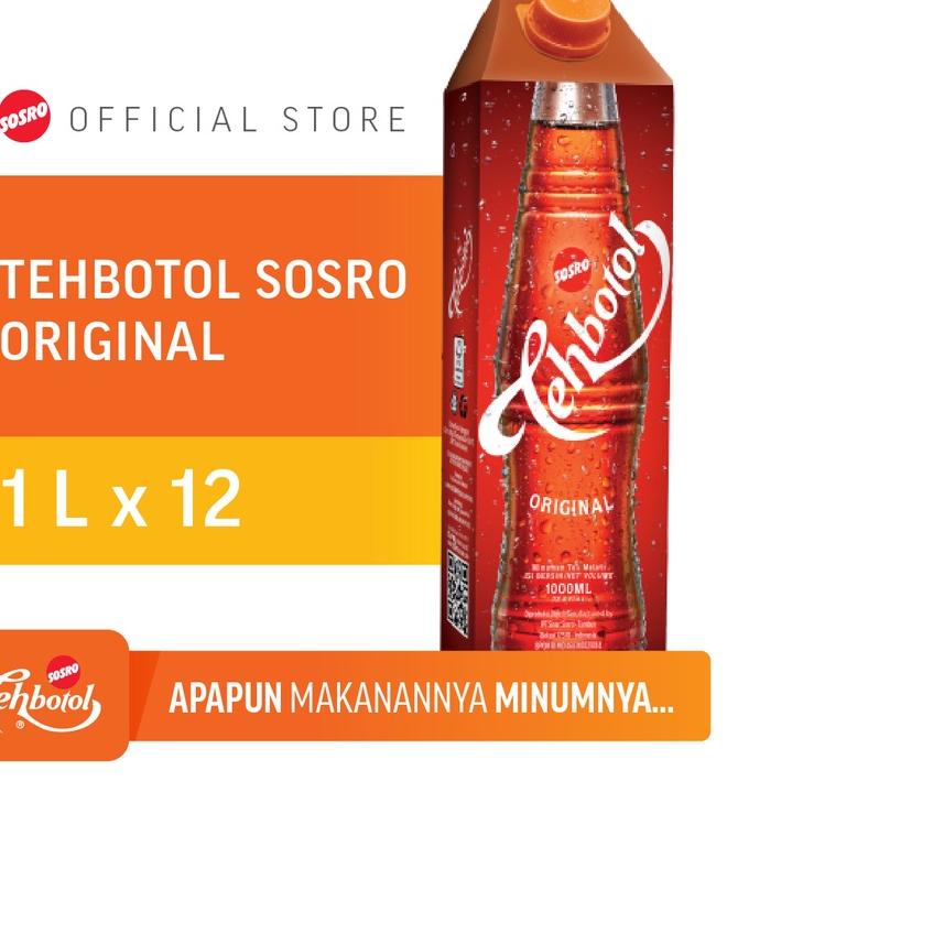 

☻ Tehbotol Sosro Kotak 1 liter isi 12 Pcs ♪