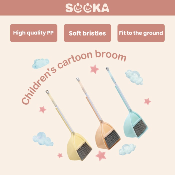 SOOKA SET SAPU PEMBERSIH DAN PENGKI MINI ALAT KEBERSIHAN SAPU LANTAI
