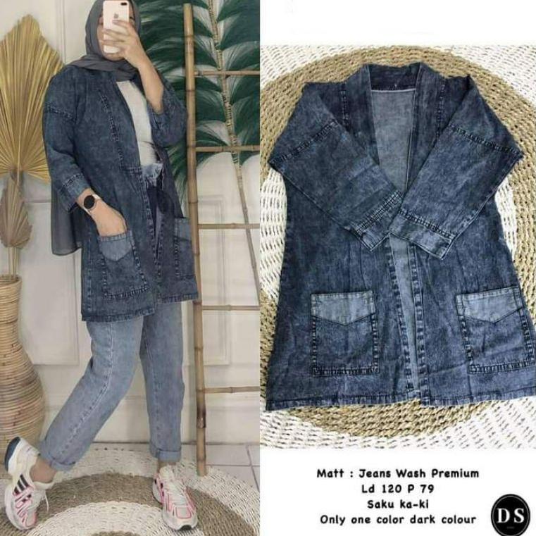 LANGSUNG ATC KARDIGAN JEANS / OUTER WANITA / BEST SELLER KARDIGAN JUMBO JEANS
