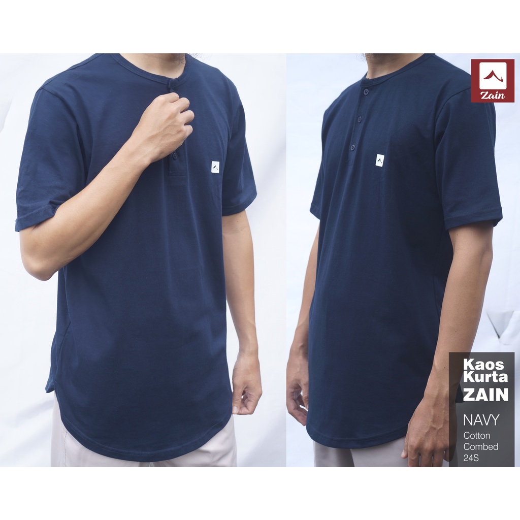 Kaos kurta ZAIN Kancing  - Cotton combed 24s