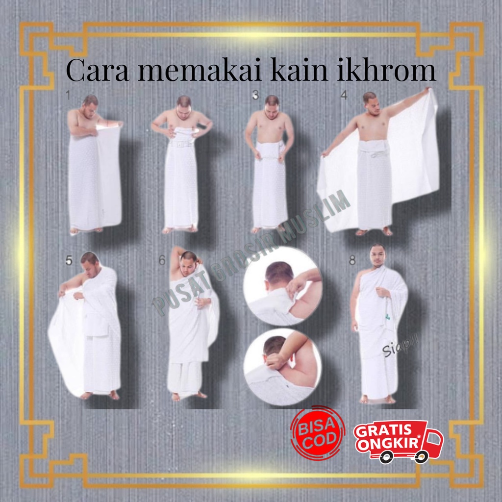 KAIN IHROM HAJI/UMROH PRIA DEWASA PREMIUM