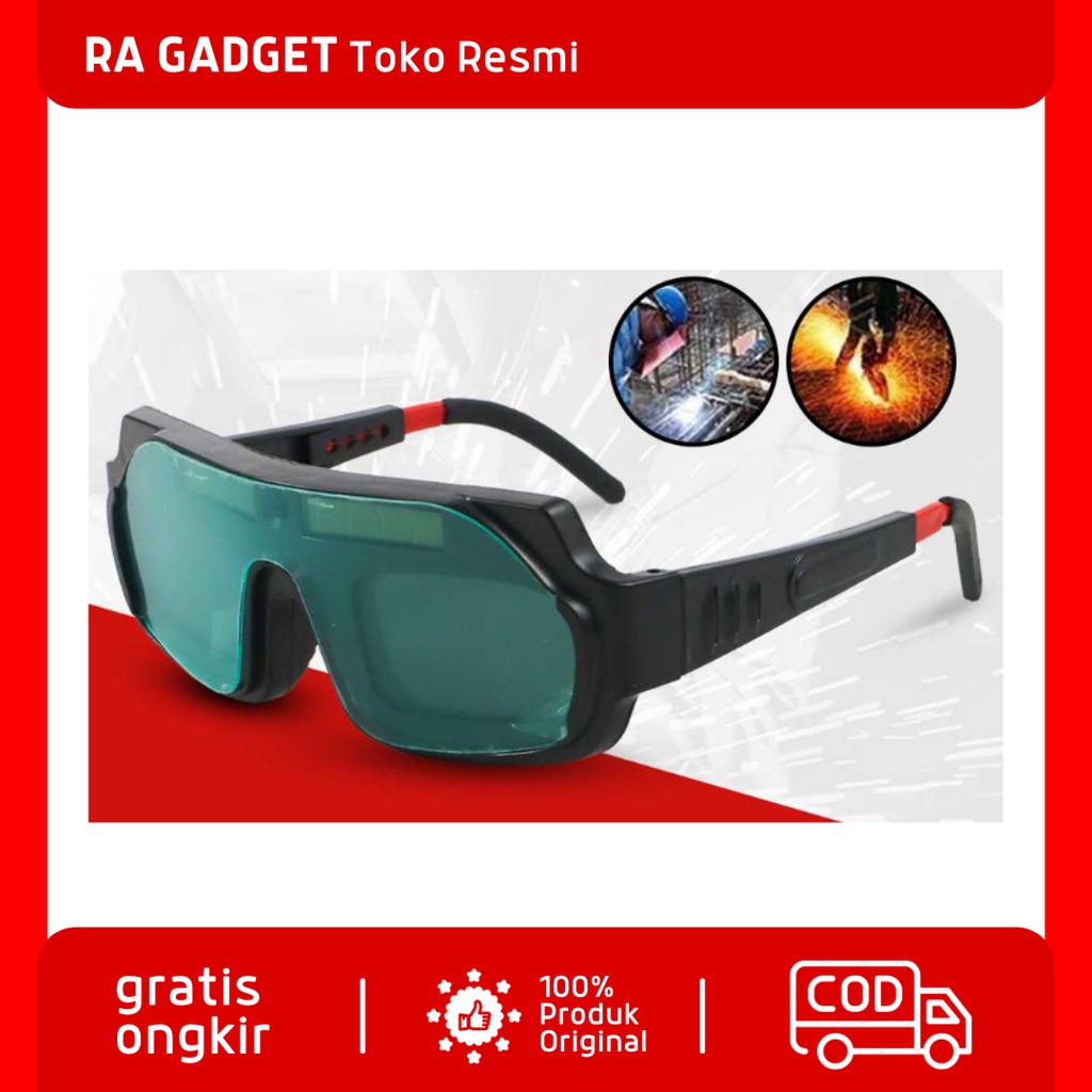 Kacamata Las Otomatis Auto Darkening Soldering Googles / Kacamata Las Listrik Otomatis Gelap Terang 