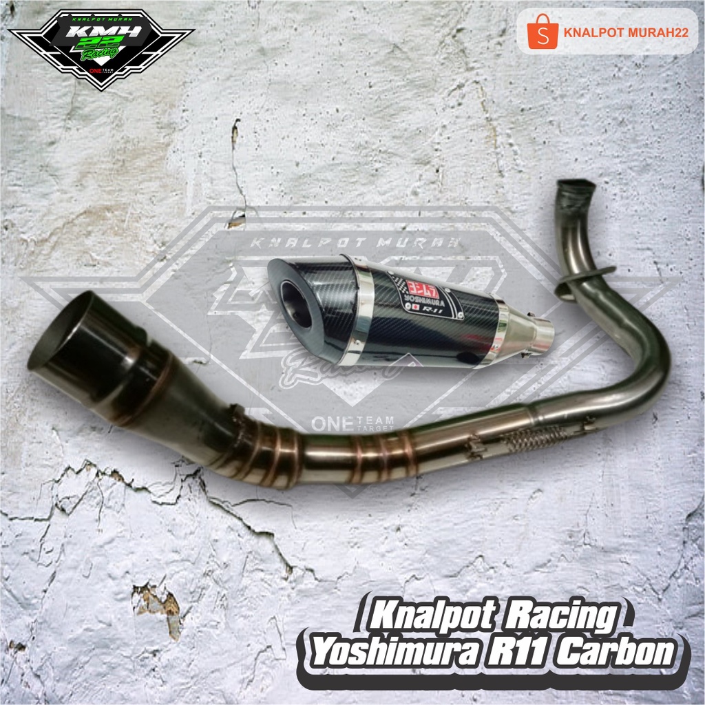 Knalpot Racing Yoshimura R11 Carbon Vario 150 125 110 New Keyless Led berkualitas