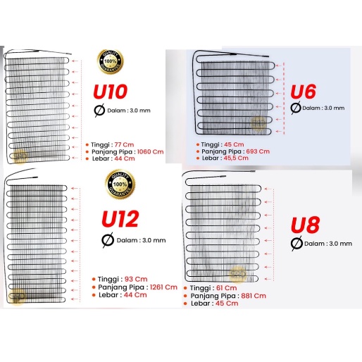 Kondensor Kulkas - Condensor 12U Berkualitas dan Tahan Lama