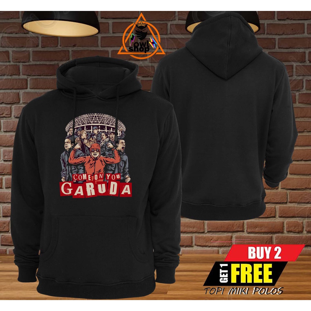 Jaket Sweater Hoodie COME ON YOU GARUDA Keren Pria & Wanita