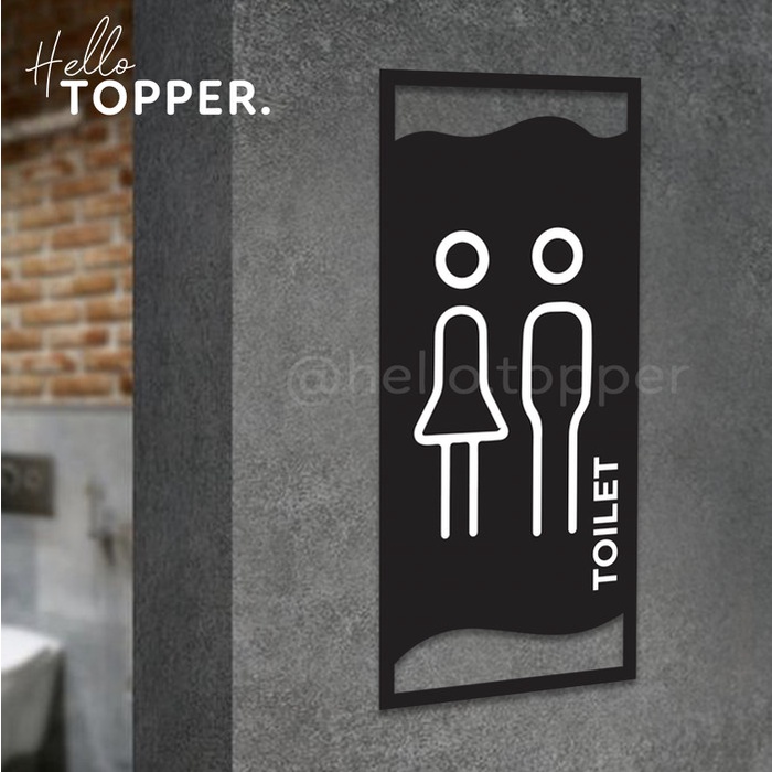

Sign Label Akrilik Toilet Restroom Toilet Sign Door Acrylic Star Seller