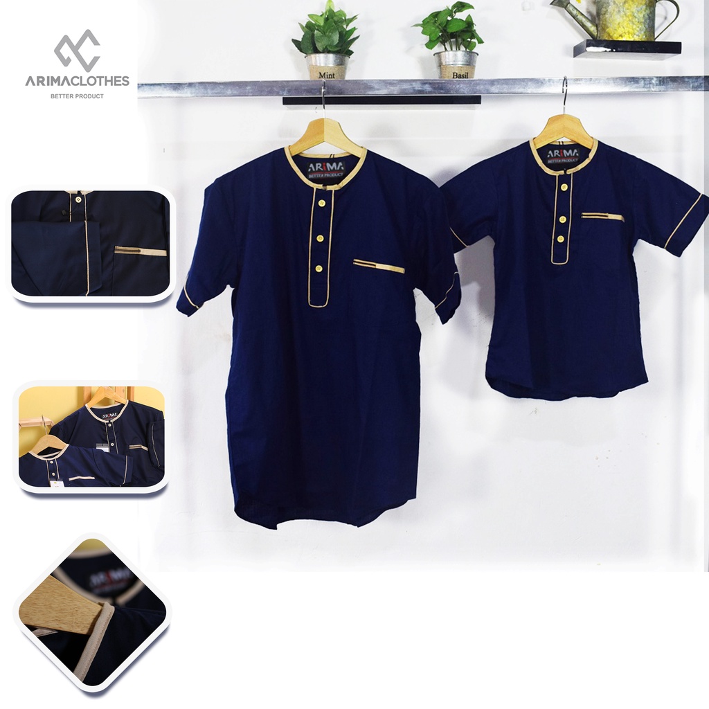 Koko Couple Kembar Ayah Anak Laki Laki - Atasan Baju Lebaran Kekinian