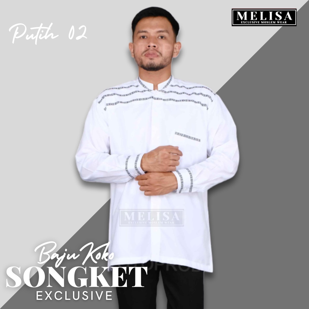 Baju Koko Pria Kemko Dewasa Baju Muslim Laki Laki Lengan Panjang Manset Katun Adem M L XL