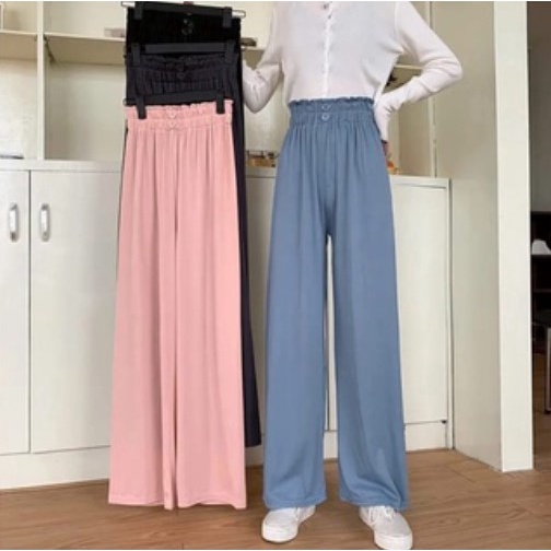 iseven p CHARLOTTE KULOT XL DOUBLE BUTTON PANT CRINCLE KANCING 2 | KULOT AIRFLOW CRINKLE