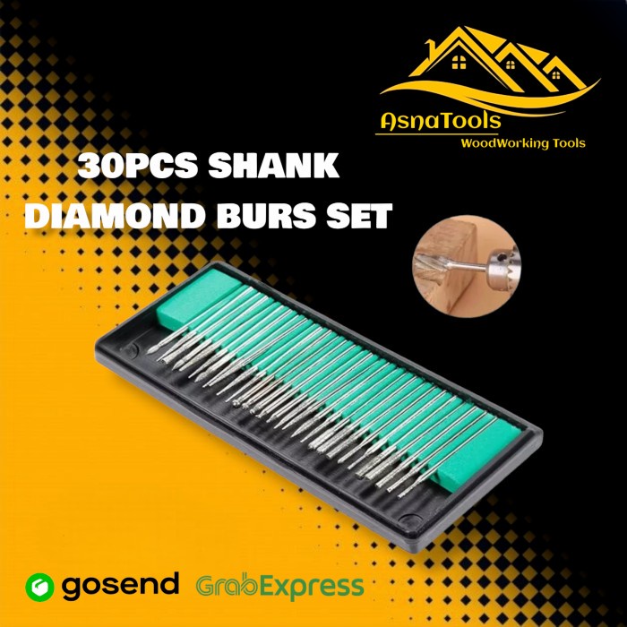 Terlaris Mata Tuner Carbide Burr Set 30 Pcs Diamond Pur Mini Grinder Ukir Kaca