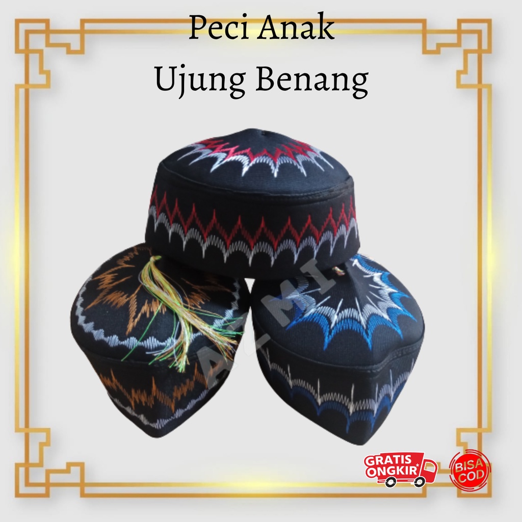 Peci Kopiah Ujung benang Anak Peci Bordir