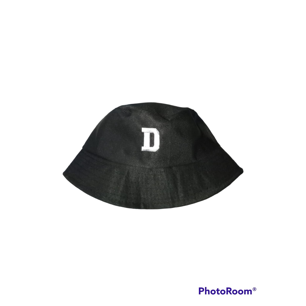 Bucket Hat Alphabet / Bucket Hat Bordir Alphabet Unisex Remaja Dewasa