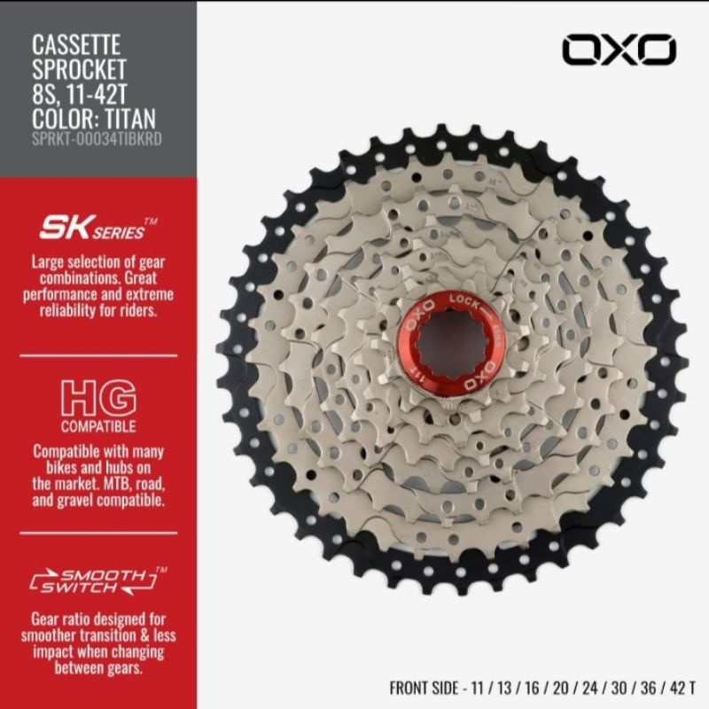 Sprocket OXO 8speed (11T-42T)
