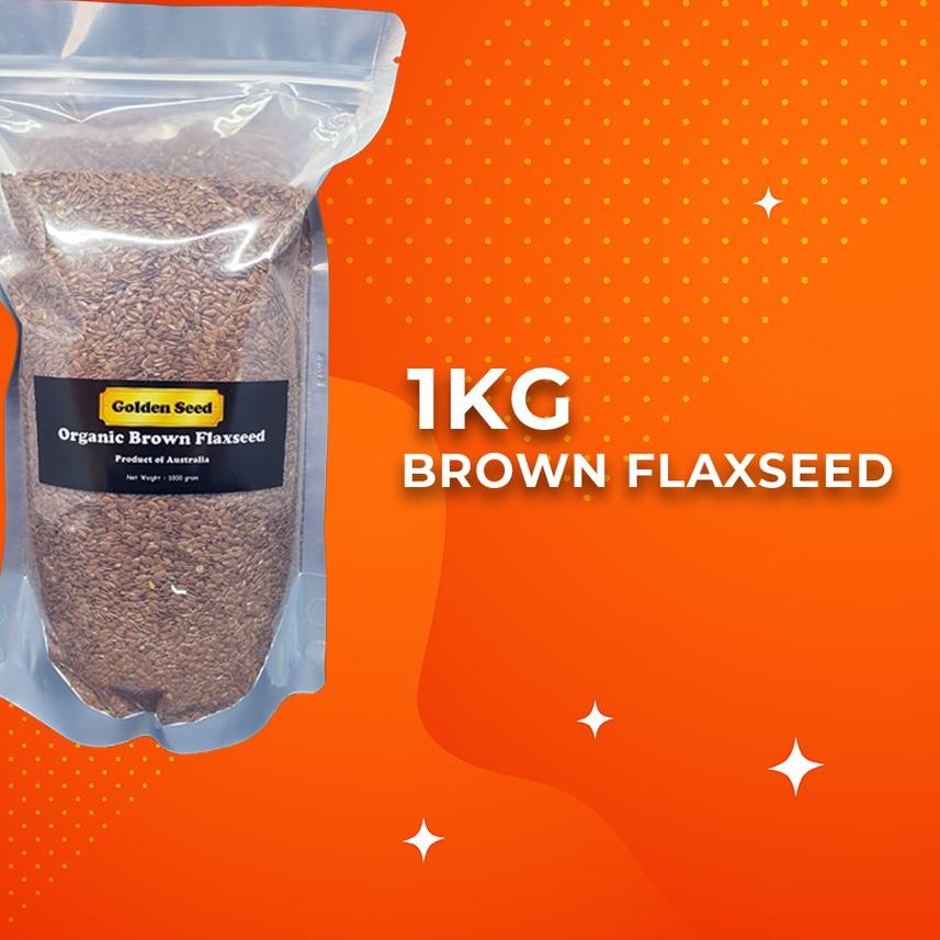 

➷ ORGANIC BROWN FLAXSEED 1 KG PREMIUM - FLAX SEEDS FLAXSEEDS FLAX SEED BIJI RAMI 1KG - 1000 GRAM ♥