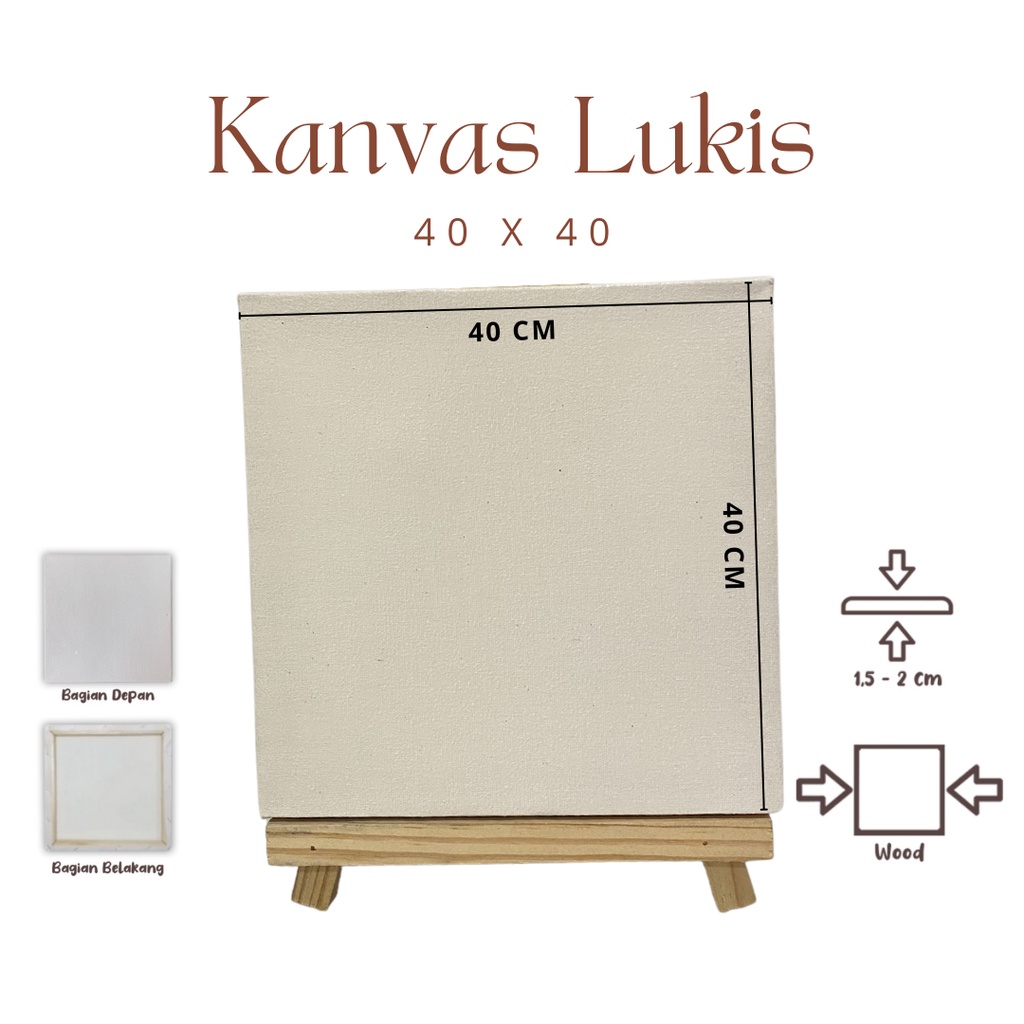 

Kanvas Lukis 40x40 Premium I Include Frame I Kanvas Polos [ 40 x 40 cm]
