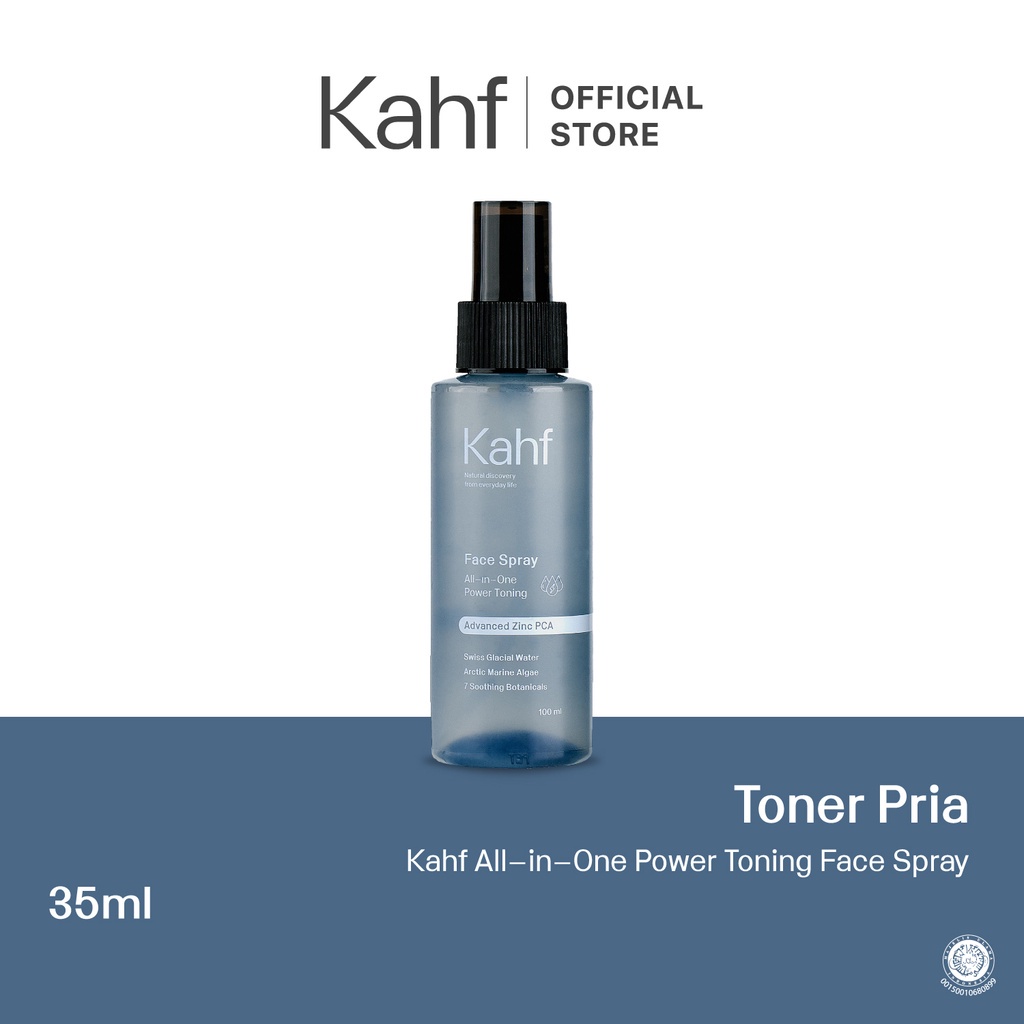 Kahf All-in-One Power Toning Face Spray 100 ml - Toner Wajah Pria untuk Kontrol Minyak