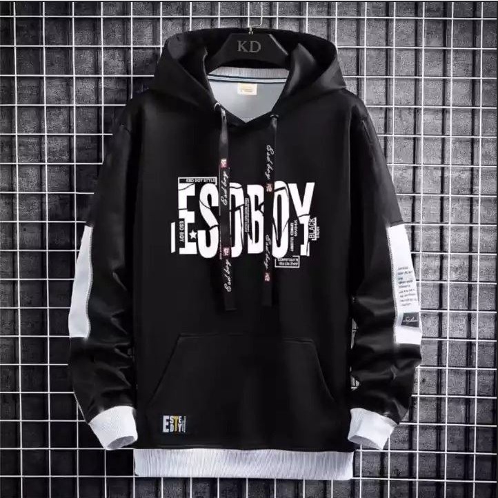 Cod Jaket Sweater Hoodie Distro Pria Sweeter Hudy NY Laki Laki Sweter Hudie Putih Cowok Suiter Hody Cowo Sewiter Hudie Keren Suwiter Switer Hody Keren Terbaru Remaja Dewasa Kekinian-esoboy hitam