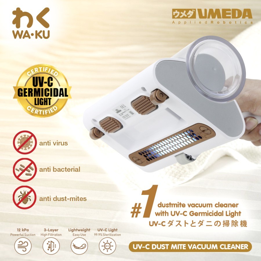 Umeda Waku UV-C Dustmite Vacuum Cleaner Kasur Pembersih Sedot Tungau