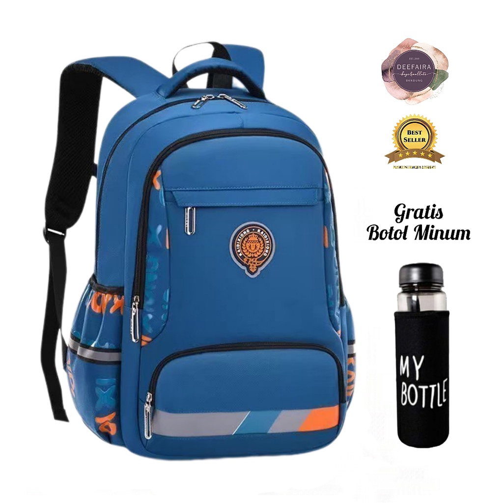 Tas Ransel Anak Laki Laki Untuk Sekolah Sd Smp Sma Motif Loreng X Gratis Botol Minum