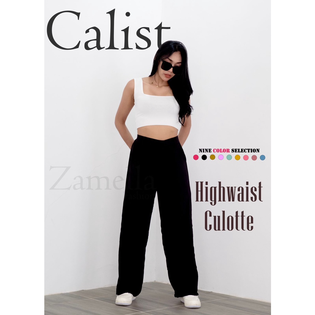 [ NEW ] Celana Zipper Kulot Zameela collection Celana Loose Pants kulot highwaist kulot wanita kekinian premium