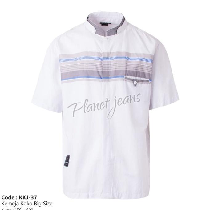 BISA COD Kemeja Lengan Pendek Pria Ukuran Besar / Jumbo Koko Big Size KKJ-37 /BAJU KOKO PRIA/BAJU KO