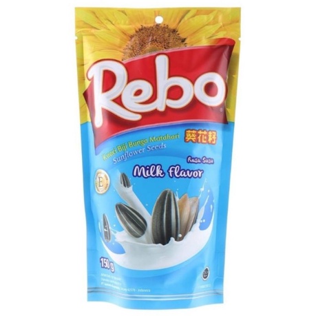 

Rebo Kuaci Biji Bunga Matahari Rasa Susu 150Gr