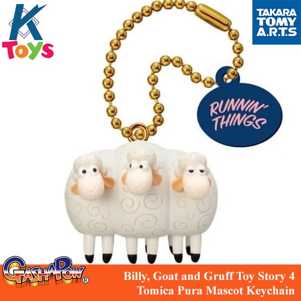 GASHAPON BILLY, GOAT AND GRUFF TOY STORY 4 - TOMICA KEYCHAIN YR TERLARIS