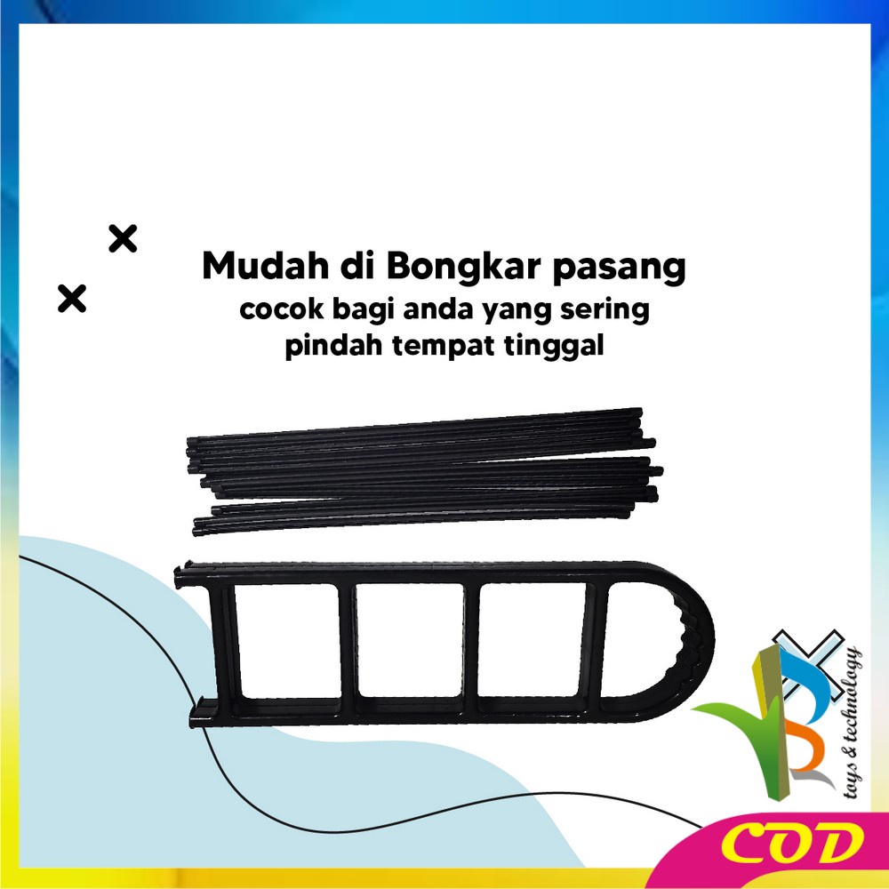 RB-C807 Rak Sepatu Sandal 4 Tingkat Penyimpanan Multifungsi Bahan Plastik / Rak Susun Portable Tempat Sepatu Home Organizer Shoe Rack